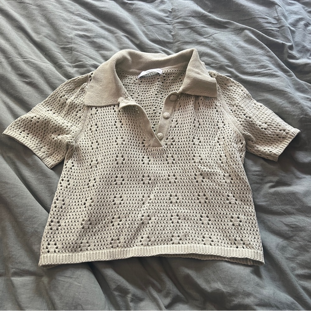 NWOT Mango Knit Polo